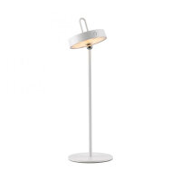 LED Akku Tischleuchte Wei&szlig; Dimmer Touch IP44 47,2 cm