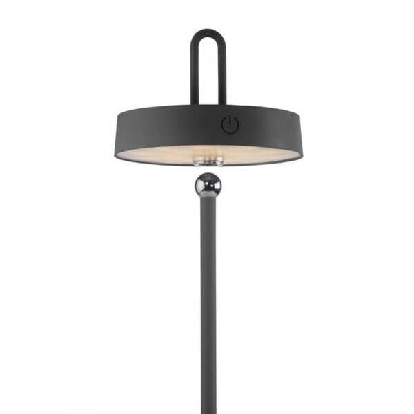 LED Akku Tischleuchte Schwarz Dimmer Touch IP44 47,2 cm