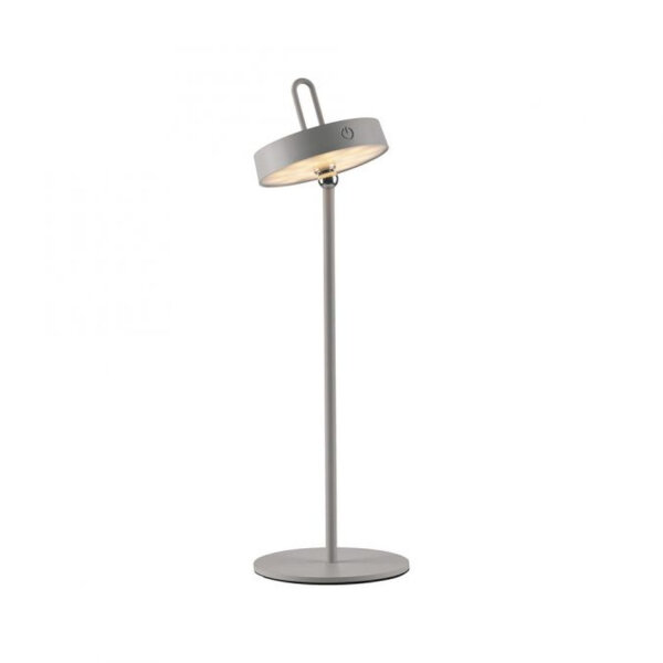 LED Akku Tischleuchte Greige Dimmer Touch IP44 47,2 cm