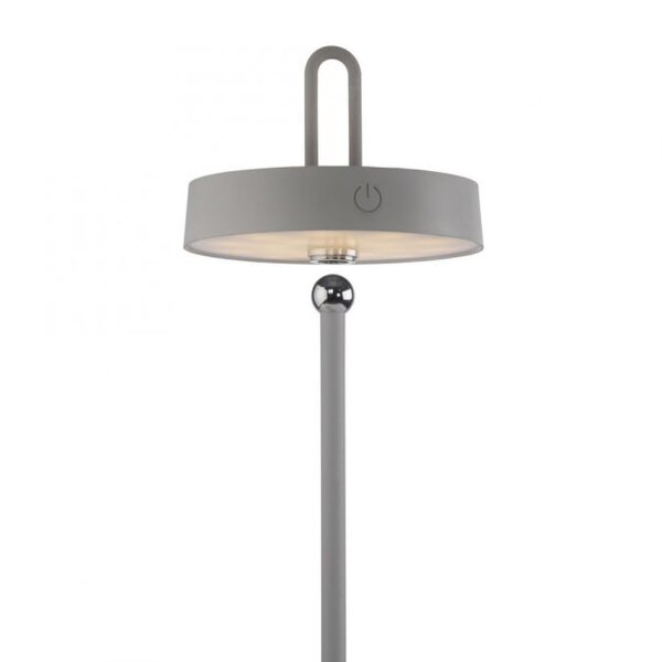 LED Akku Tischleuchte Greige Dimmer Touch IP44 47,2 cm