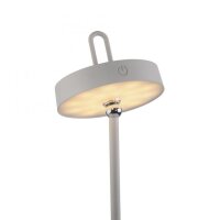 LED Akku Tischleuchte Greige Dimmer Touch IP44 47,2 cm