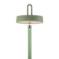 LED Akku Stehleuchte Grün Dimmer Touch IP44 125,2 cm