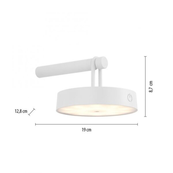 LED Wandlampe Dimmer Touch Schalter IP44 130 lm Weiß
