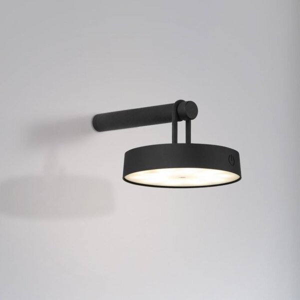LED Wandlampe Dimmer Touch Schalter IP44 130 lm Schwarz