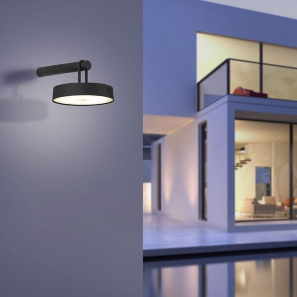 LED Wandlampe Dimmer Touch Schalter IP44 130 lm Schwarz