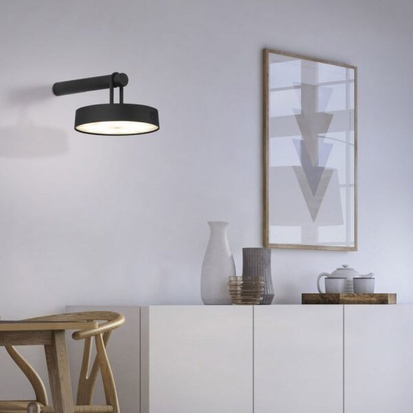 LED Wandlampe Dimmer Touch Schalter IP44 130 lm Schwarz