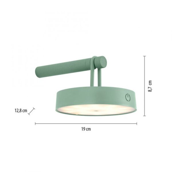 LED Wandlampe Dimmer Touch Schalter IP44 2700 K Grün