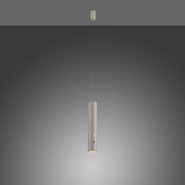 LED Akku Hängelampe Greige Metall Touch Dimmen 3000 K