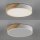 Runde LED Deckenlampe Holz Ø32 cm Weiß Natur 2520 lm