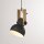 Flexible Pendelleuchte Schwarz Holz Metall E27 L:26 cm