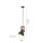 Flexible Pendelleuchte Schwarz Holz Metall E27 L:26 cm