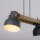 Industrial Pendelleuchte Holz Metall E27 flexibel