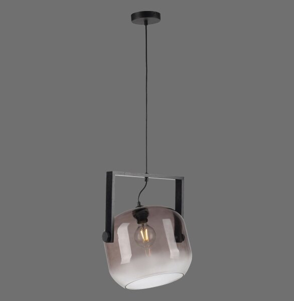 Blendarme Hängelampe Glas Metall L:35 cm E27 Industrie