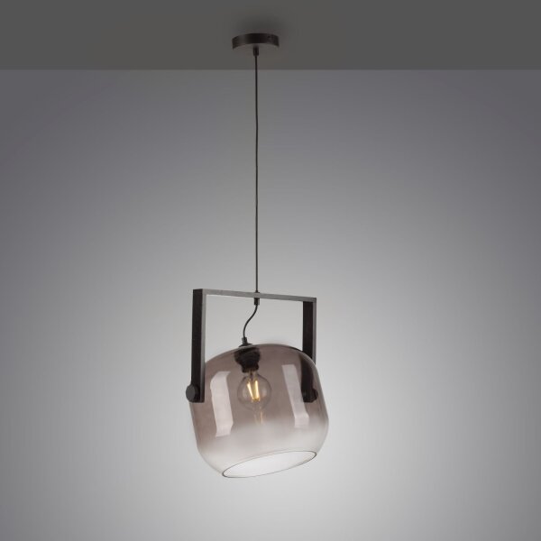 Blendarme Hängelampe Glas Metall L:35 cm E27 Industrie