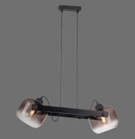 Hängelampe Glas Metall E27 68 cm 2-flammig schwenkbar