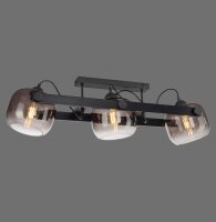 Deckenspot Glas Metall E27 90 cm 3-flammig schwenkbar
