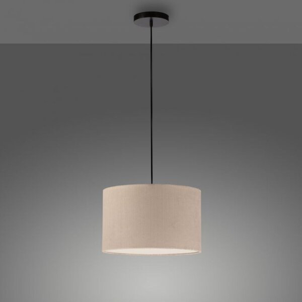 Stoff Hängelampe blendarm Beige E27 Ø45 cm gemütlich