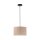 Stoff Hängelampe blendarm Beige E27 Ø45 cm gemütlich