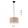 Stoff Hängelampe blendarm Beige E27 Ø45 cm gemütlich