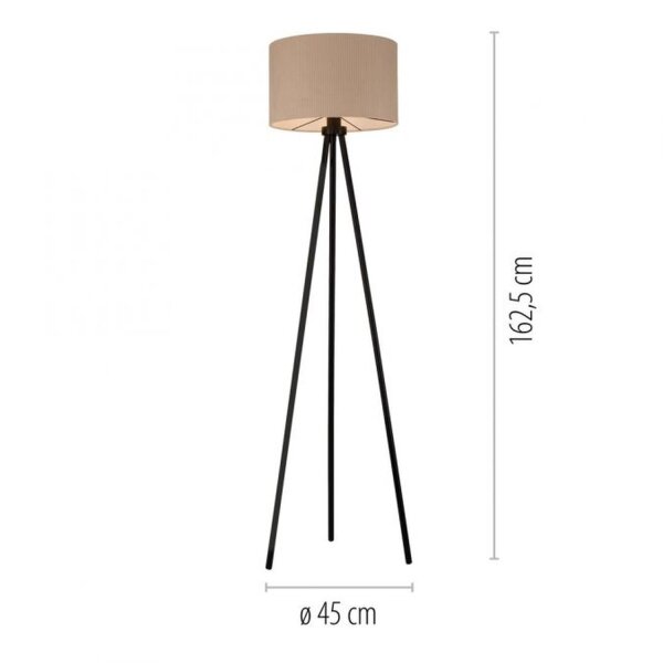 Dreibein Stehleuchte Stoff Beige blendarm E27 160 cm