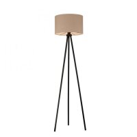 Dreibein Stehleuchte Stoff Beige blendarm E27 160 cm