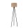 Dreibein Stehleuchte Stoff Beige blendarm E27 160 cm