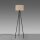 Dreibein Stehleuchte Stoff Beige blendarm E27 160 cm