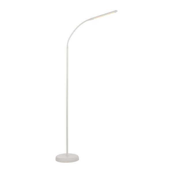 LED Stehleuchte Metall Weiß Touch 125 cm verstellbar