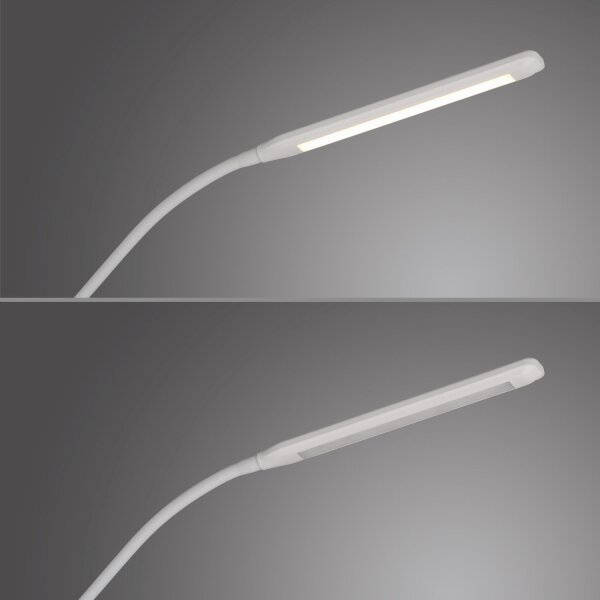 LED Stehleuchte Metall Weiß Touch 125 cm verstellbar
