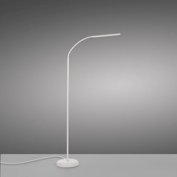 LED Stehleuchte Metall Weiß Touch 125 cm verstellbar