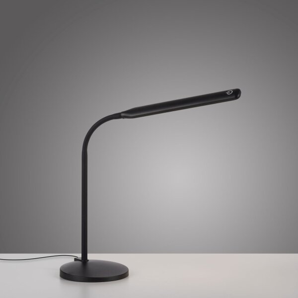 LED SchreibTischlampe Schwarz Touch 64 cm 6 W flexibel