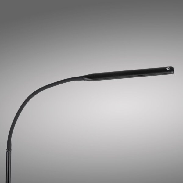 LED Stehleuchte Metall Schwarz Touch 125 cm verstellbar