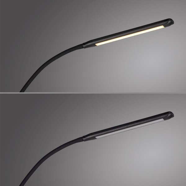 LED Stehleuchte Metall Schwarz Touch 125 cm verstellbar
