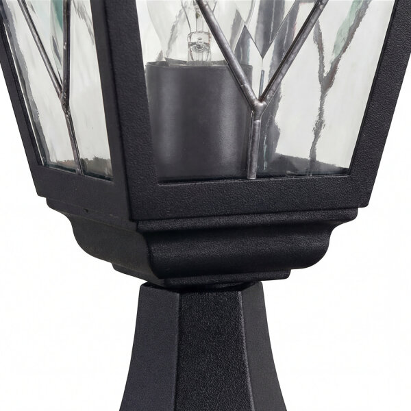 Gartenlampe Stehend Schwarz H:44cm Rustikal Außen