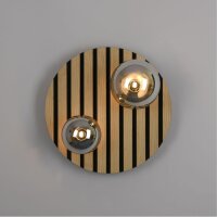 Wohnliche Deckenlampe Glaskugeln Holz G9 Ø38,5 cm...