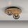 Wohnliche Deckenlampe Glaskugeln Holz G9 Ø38,5 cm Natur