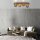 Wohnliche Deckenlampe Glaskugeln Holz G9 80 cm Natur
