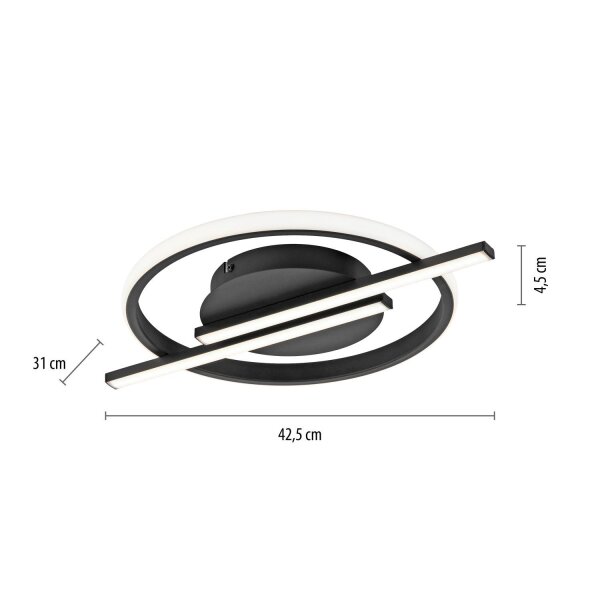LED Deckenlampe Modern Metall L:42,5 cm 2100 lm dimmbar