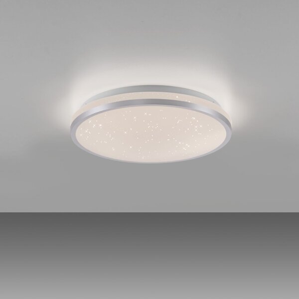 LED Deckenleuchte Sternenhimmel Silber 1380 lm dimmbar