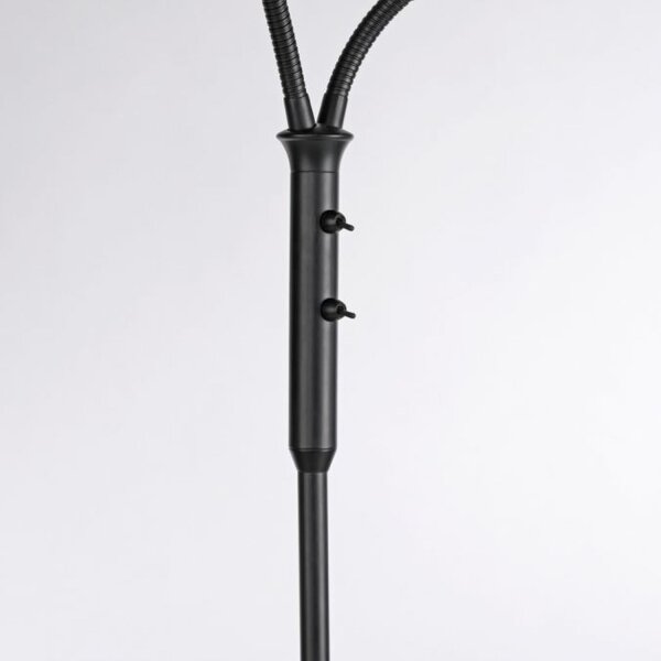 Flexible Stehleuchte Glas Metall 170 cm inkl E14 3000 K