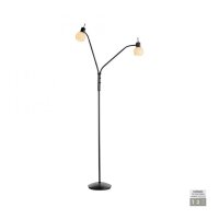 Flexible Stehleuchte Glas Metall 170 cm inkl E14 3000 K