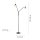 Flexible Stehleuchte Glas Metall 170 cm inkl E14 3000 K