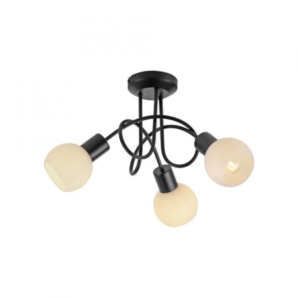 Deckenlampe Metall Glas L:38 cm inkl E14 dekorativ