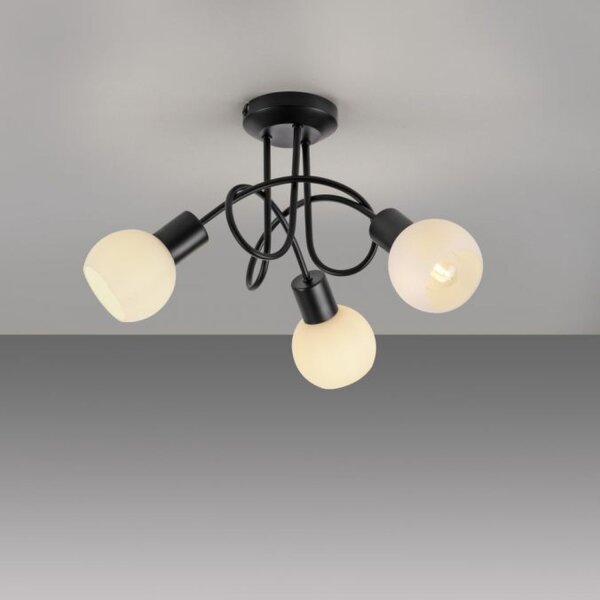 Deckenlampe Metall Glas L:38 cm inkl E14 dekorativ