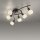 Deckenspot Glas Metall 6-flammig inkl E14 5 W flexibel