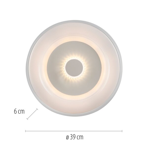 LED Deckenlampe Weiß RGB Beleuchtung mit Ø39 cm 2200 lm