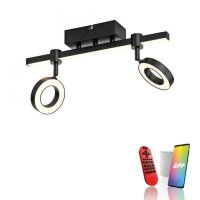 Verstellbarer LED Deckenspot Schwarz RGB Licht dimmbar