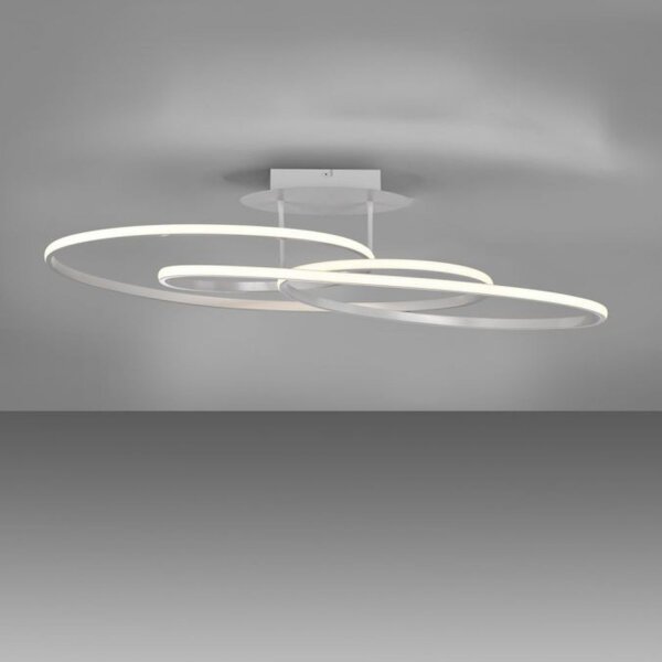 Dekorative LED Deckenleuchte Metall Weiß 3000 K Ringe