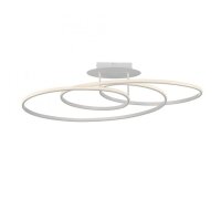 Dekorative LED Deckenleuchte Metall Weiß 3000 K Ringe