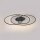 LED Deckenleuchte Metall Schwarz 3000 K Ringe dekorativ